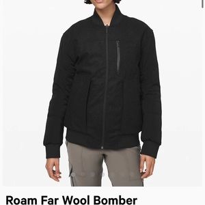 Lululemon roam far waterproof wool bomber us 6